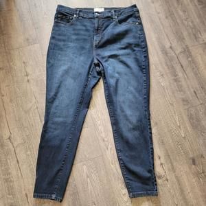 Women's Everlane The High Rise Skinny Jean - Darkwash Size 16